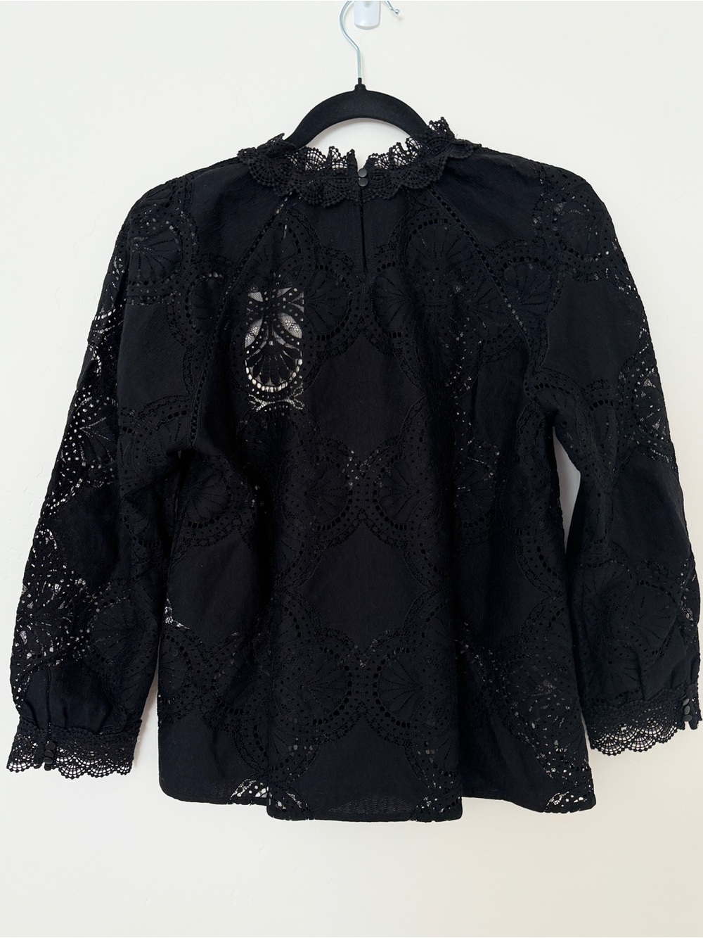 NWT Sezane Blouse Bianca Noir